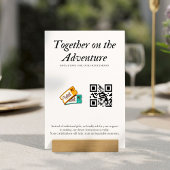 Invitation Mariage Registre Honeymoon Fund Qr Code Cadeau