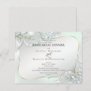 Invitation MARIAGE REHEARSAL Honeydew Green Shimmer