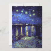 Invitation mariage religieux, van Gogh nuit étoilée (Dos)