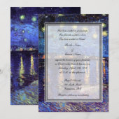 Invitation mariage religieux, van Gogh nuit étoilée (Devant / Derrière)