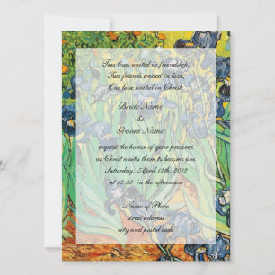 Invitation Mariage religieux, Vincent van Gogh,Iris