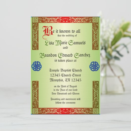 Invitation Mariage Renaissance (Debout devant)