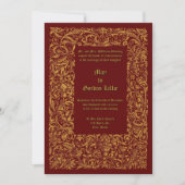 Invitation Mariage Renaissance Bordure de Feuillage Médiéval (Devant)