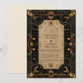 Invitation Mariage Renaissance Céleste Vintage (Devant / Derrière)