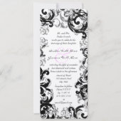 Invitation Mariage Renaissance Médiéval Noir et Blanc (Devant)