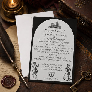 Invitation Mariage Renaissance Médiévale à Arche Noire