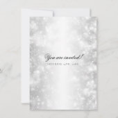 Invitation Mariage Renouveau Vow Lumière de Shimmer d'argent (Dos)