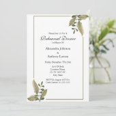 Invitation Mariage Répétition de verdure élégante (Debout devant)