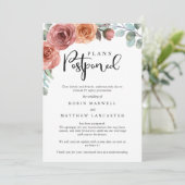 Invitation Mariage reporté - Annulation - Changement de plan (Debout devant)