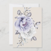 Invitation Mariage Reporté Aquarelle Lilas Pivoine (Dos)