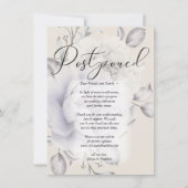 Invitation Mariage Reporté Aquarelle Lilas Pivoine (Devant)