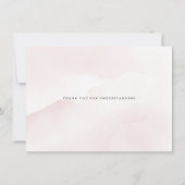 Invitation Mariage reporté aquarelle rose poudré pâle (Dos)