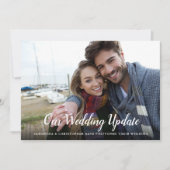 Invitation Mariage reporté avec calligraphie de photo (Devant)