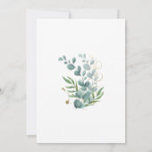 Invitation mariage reporté eucalyptus doré verdure (Dos)