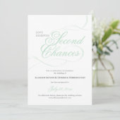 Invitation Mariage Reporté Green Second Chances (Debout devant)