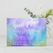 Invitation Mariage Reporté Lavis Aquarelle "Nouveau Projet" C (Debout devant)