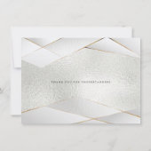 Invitation Mariage Reporté Silver Frost Or Blanc Facettes (Dos)