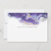 Invitation Mariage Repoussé Aquarelle Agate Violette (Dos)