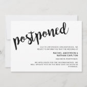 Invitation Mariage repoussé nouveau plan d'annulation minimal (Devant)