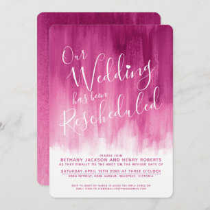 Invitation Mariage reprogrammé de l'art rose rouge