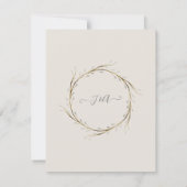 Invitation Mariage reprogrammé gris n blanc Eucalyptus florau (Dos)