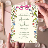 Invitation Mariage rétro à griffes à main funky