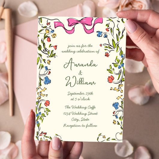 Invitation Mariage rétro à griffes à main funky