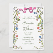 Invitation Mariage rétro à griffes à main funky (Devant)