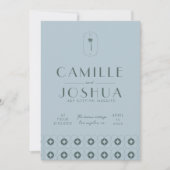 Invitation Mariage rétro à ressort Palm (Devant)