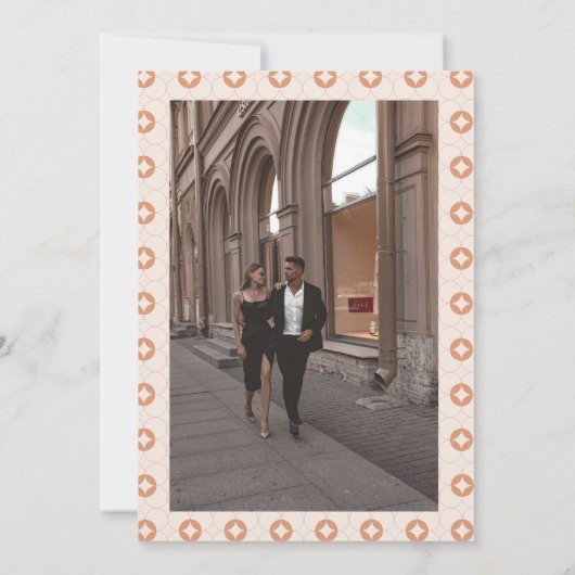 Invitation Mariage rétro à ressort Palm (Dos)