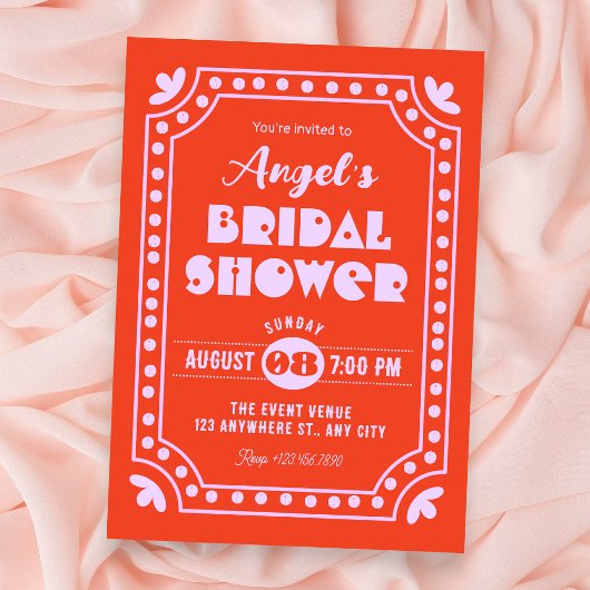 Invitation Mariage rétro amusant sous forme de douche