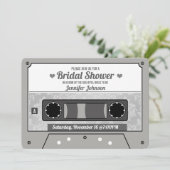 Invitation Mariage rétro avec cassette audio (Debout devant)