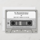 Invitation Mariage rétro avec cassette audio (Dos)