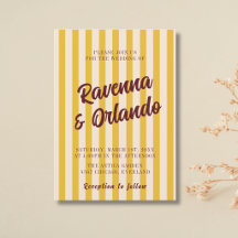 Mariage rétro bordeaux avec rayures pêche