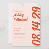 Invitation Mariage Rétro Coloré & Audacieux (Devant)