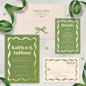 Invitation Mariage rétro Coquette Bow