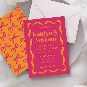 Invitation Mariage rétro Coquette Bow