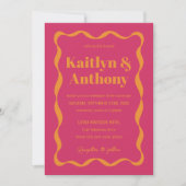 Invitation Mariage rétro Coquette Bow (Devant)