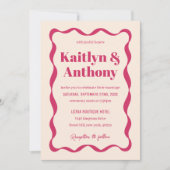 Invitation Mariage rétro Coquette Bow (Devant)