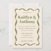 Invitation Mariage rétro Coquette Bow (Devant)