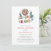 Invitation Mariage Retro de Fête Prénuptial (Debout devant)
