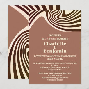 Invitation Mariage Rétro des Années 70 