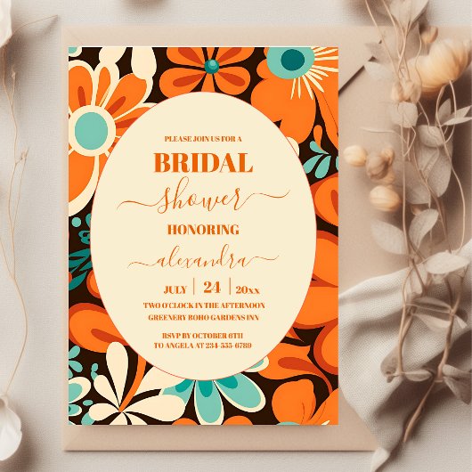 Invitation Mariage Rétro des Années 70