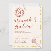 Invitation Mariage Rétro Disco (Devant)