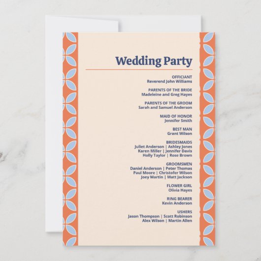 Invitation Mariage rétro du milieu du siècle (Dos)