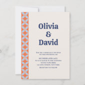 Invitation Mariage rétro du milieu du siècle (Devant)