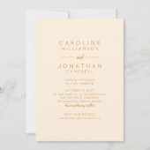 Invitation Mariage rétro géométrique rose et orange chic (Devant)