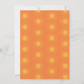 Invitation Mariage Rétro Groovy Orange Daisy (Dos)