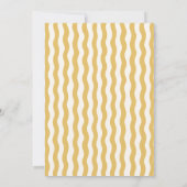 Invitation Mariage rétro jaune moutarde bordure ondulée (Dos)