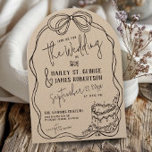 Invitation Mariage rétro KRAFT